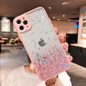 iPhone 12 / 12 Pro Max Case Gradient Glitter Pink